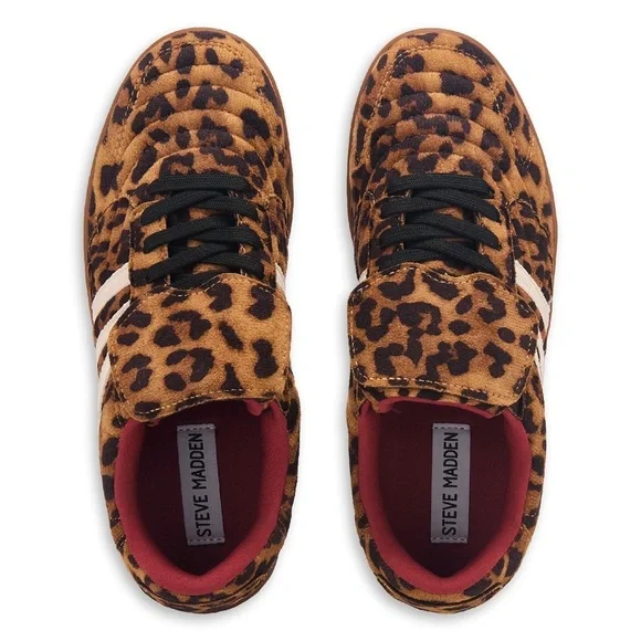 Steve Madden Madrid Leopard Print Sneakers with Black Laces. Size 10 - Picture 5 of 14
